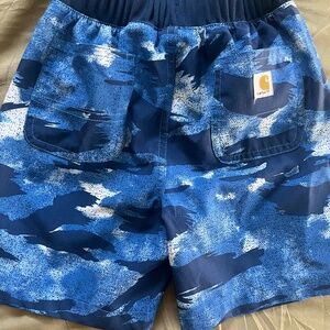 Boys Blue Camo Carhartt Shorts